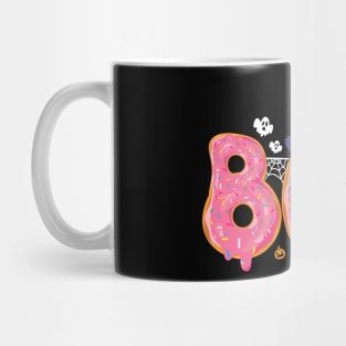 Funny Boo Donut Halloween Shirt With Spiders And Witch Hat Mug